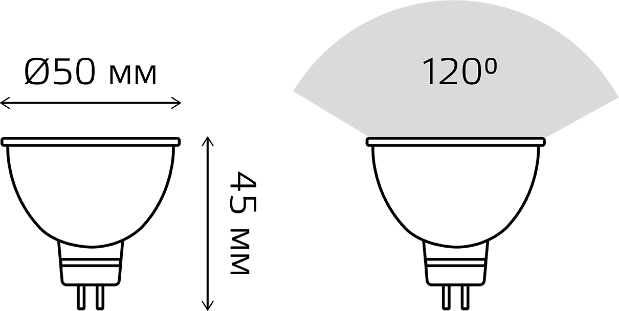 Светодиодная лампа Gauss LED MR16 GU5.3 7W 4100K