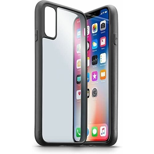 Силиконовый прозрачный с окантовкой чехол Iphone X/Xs премиум.