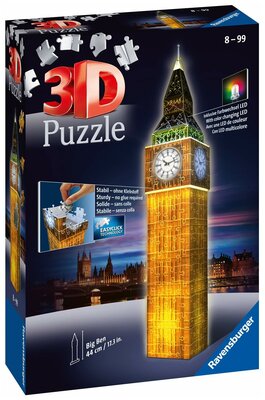 Ravensburger. Пазл карт. 3D 216 "Ночной Биг-Бен"