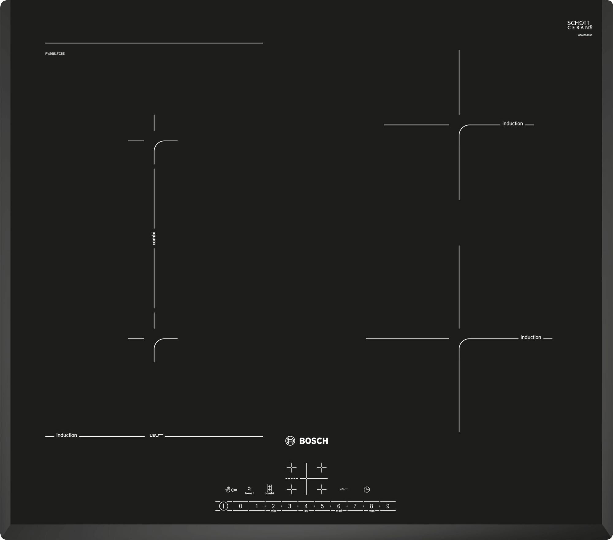 Варочная панель индукционная Bosch PVS651FC5E