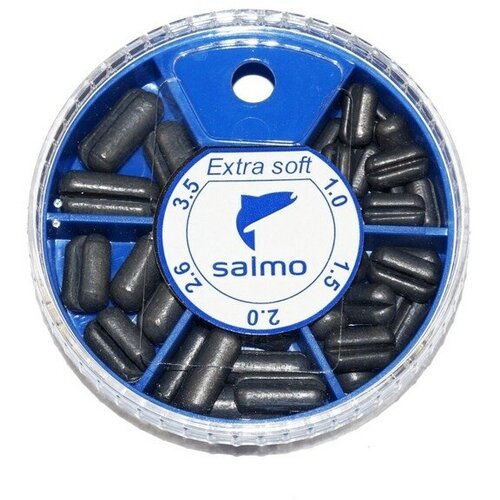 Грузила Salmo extra soft, набор №4 малый, 5 секций, 1-3.5 г, 60 г грузила salmo extra soft малый 5 секц 0 5 2 6г 060г набор 2