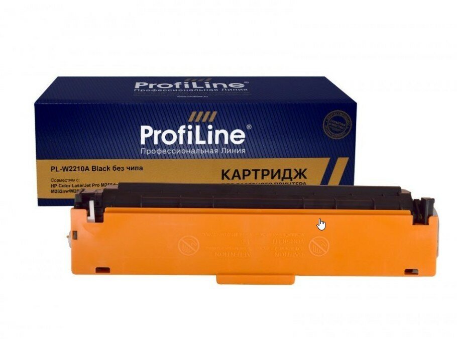 Картридж W2210A (№207A) для HP Color LaserJet Pro M282nw, M283fdw, M255nw, M283fdn без чипа ProfiLine черный