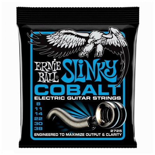 фото Струны для электрогитары ernie ball 2725 cobalt extra slinky (8-11-14-22-30-38)