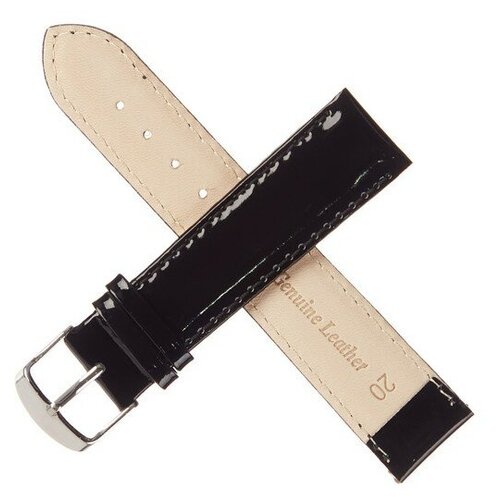 фото Ремешок для часов, мужской, 20 мм, натуральная кожа, чёрный ardi