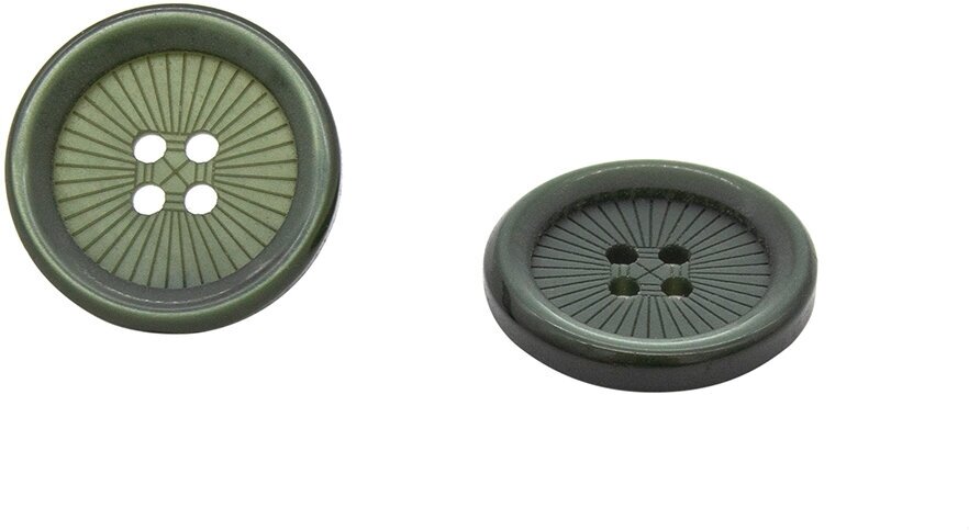 Пуговицы 36L (23 мм) Hobby&Pro, 0314-2065С, 4 прокола, пластик, 12 шт (C190 тёмно-оливковый)