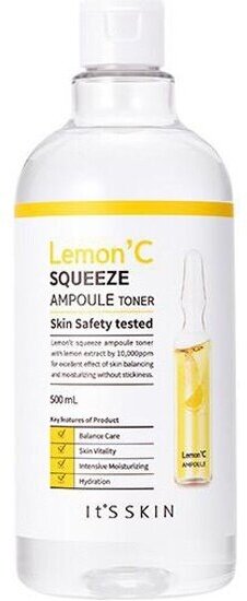 Тонер для лица It`s Skin Lemon' C Squeeze Ampoule Toner с экстрактом лимона, 500 мл