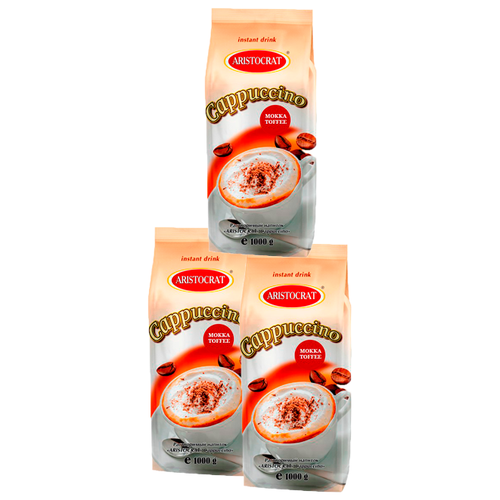 ARISTOCRAT Капучино растворимый MOKKA TOFFEE (Сливочная ириска), пакет, 3 шт / 3 кг.