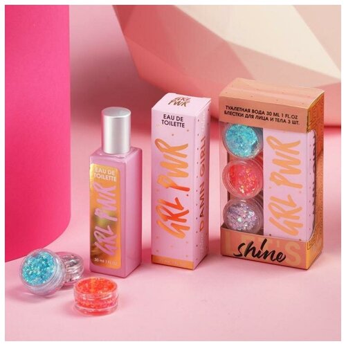 Купить Набор: парфюм 30 мл и глиттерные блестки для лица и тела (3 шт.) LET'S Shine, нет бренда
