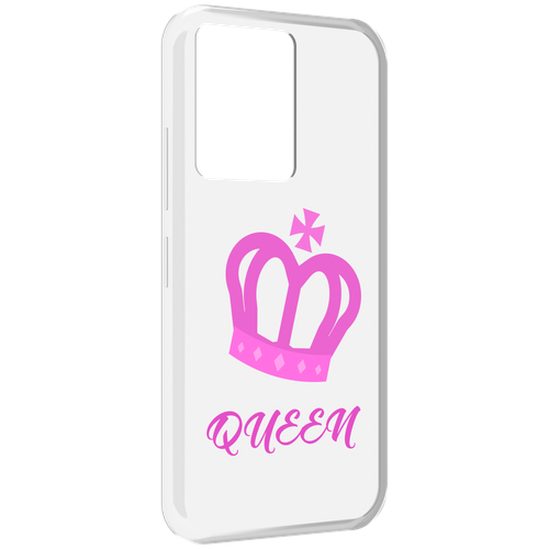 Чехол MyPads корона-королевы-розовый для Infinix Note 12 5G X671 / Note 12 Pro 5G задняя-панель-накладка-бампер