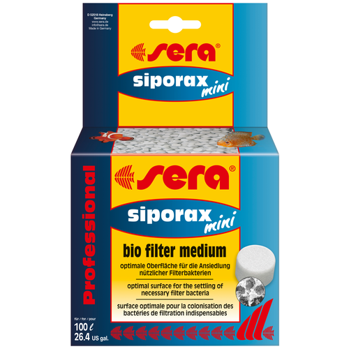 Наполнитель Sera Siporax Mini Professional 130 г 130 г белый наполнитель sera filter wool 100 г 11 г 1 шт белый