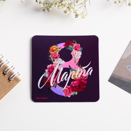 Магнит на холодильник Цветочный голография 7 х 7 см 1шт 299₽