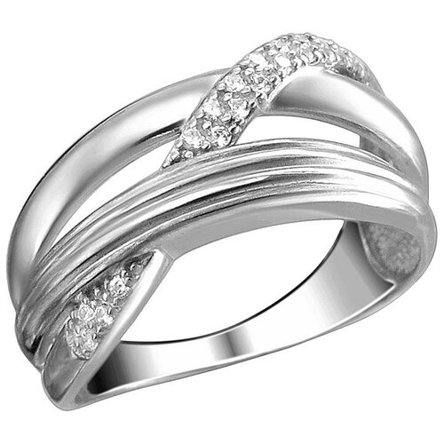 фото Эстет кольцо с 20 фианитами из серебра 01к1513068, размер 17.5