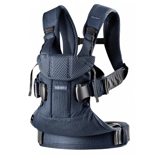 фото Babybjorn переноска-кенгуру babybjorn one air navy blue (темно-синий, сетка)