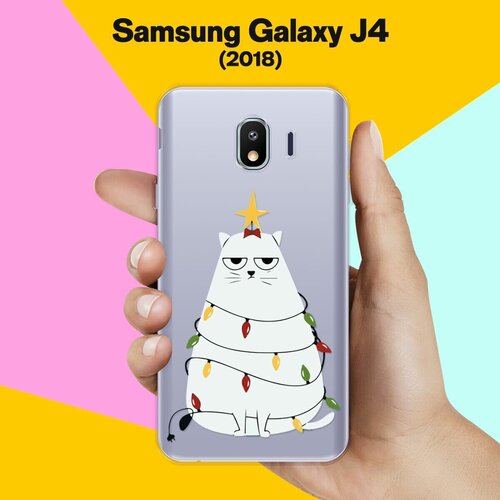 Силиконовый чехол на Samsung Galaxy J4 (2018) Грустная ёлка / для Самсунг Галакси Джей 4 2018 силиконовый чехол на samsung galaxy j4 2018 рождественский пейзаж для самсунг галакси джей 4 2018