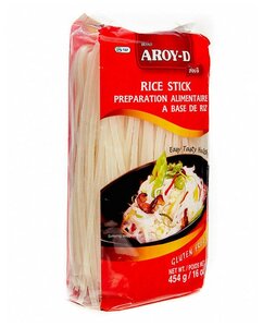 Рисовая лапша 3 мм Aroy-D, 454 гр