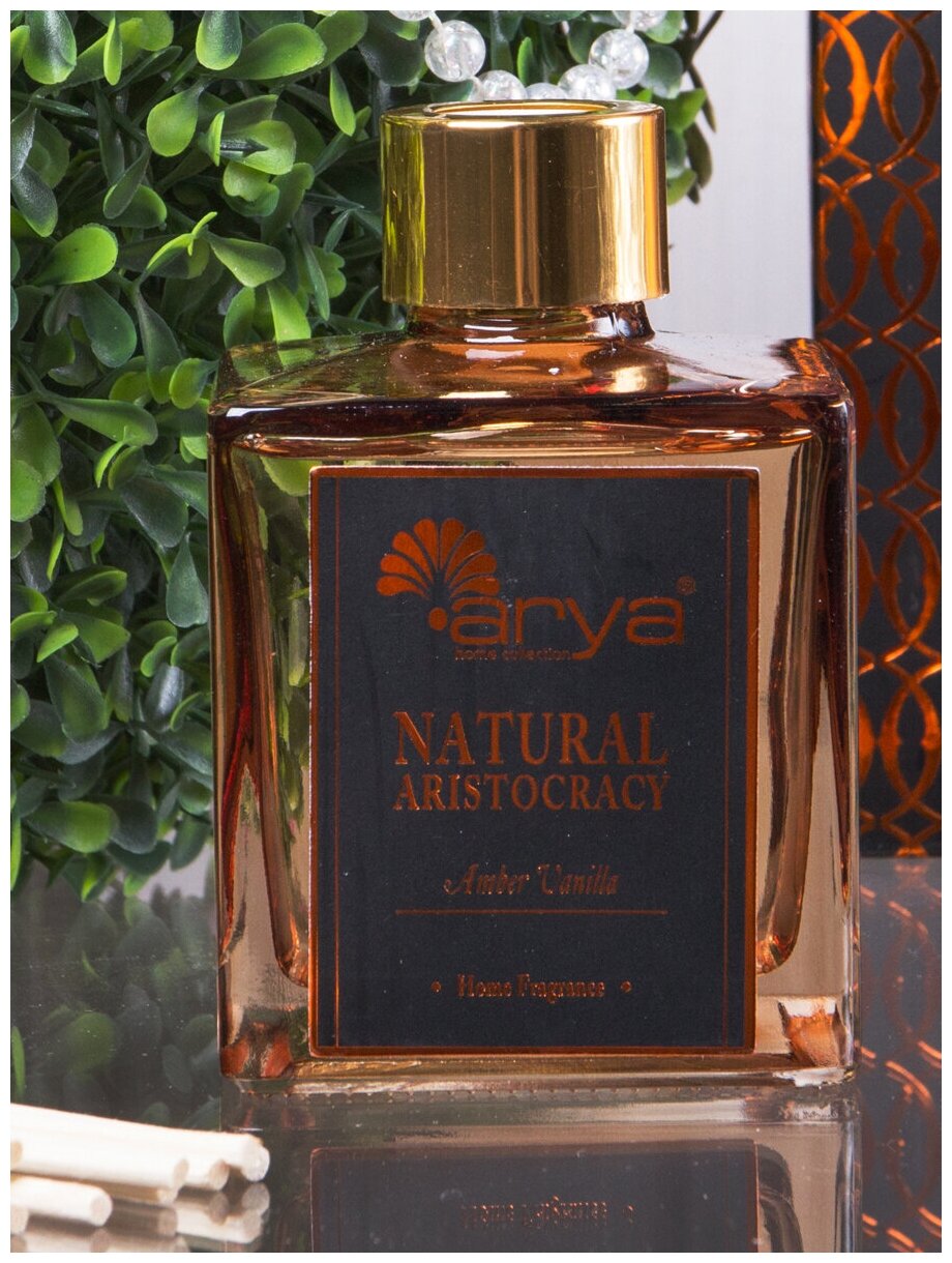 Диффузор ароматический для дома с палочками Arya Nature Aristocracy 180 ml Amber Vanilla