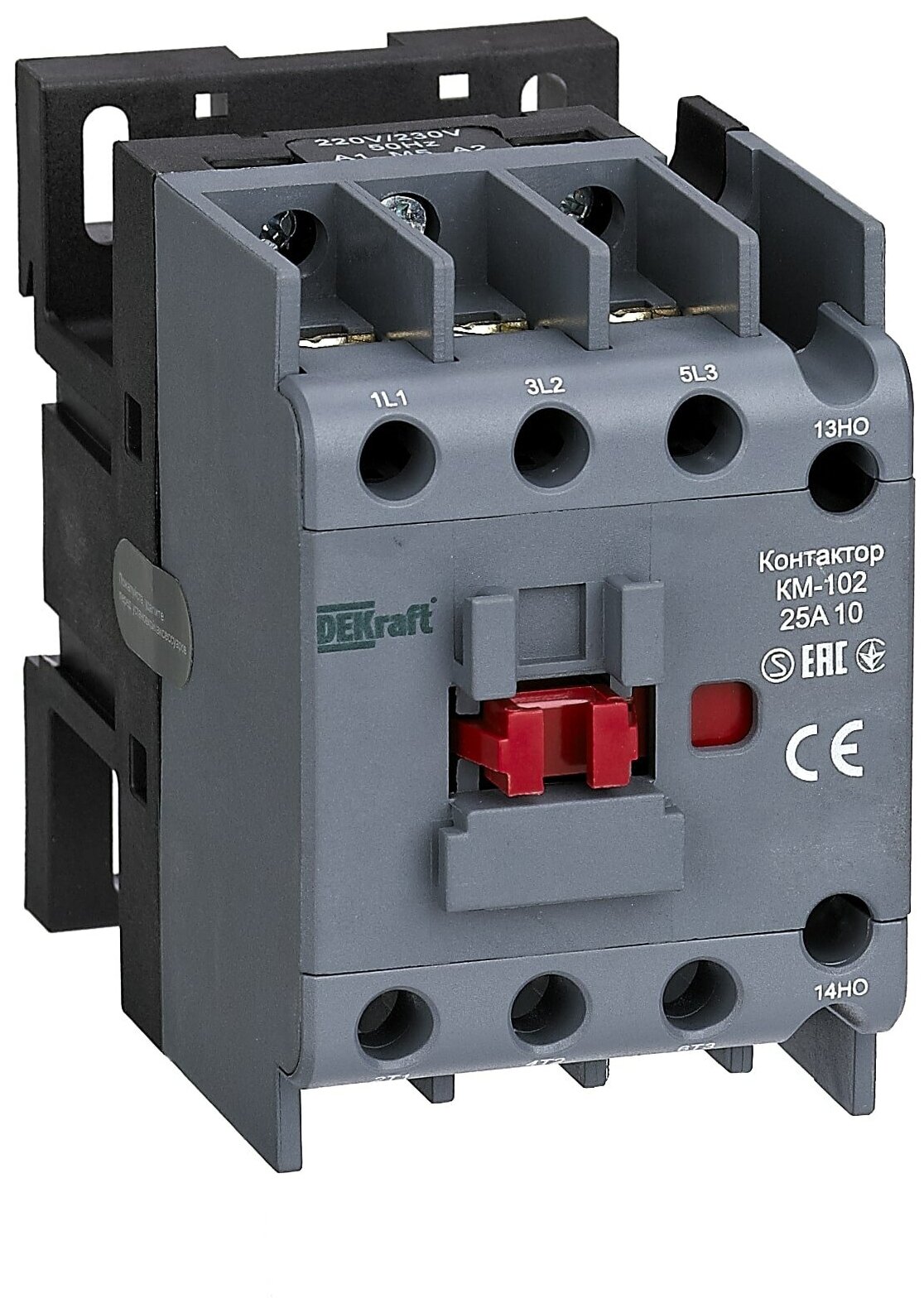 DEKraft Контактор 25А 24В АС3 АС4 1НО КМ-102, SCHNEIDER ELECTRIC 22089DEK (1 шт.) - фотография № 1