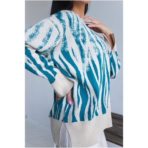 Джемпер женский с принтом тигр