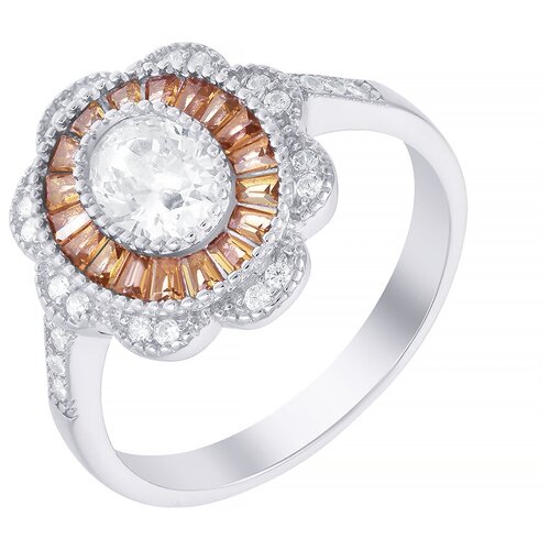 фото Element47 кольцо из серебра 925 пробы с кубическим цирконием cas3677r_ko_002_wg, размер 18