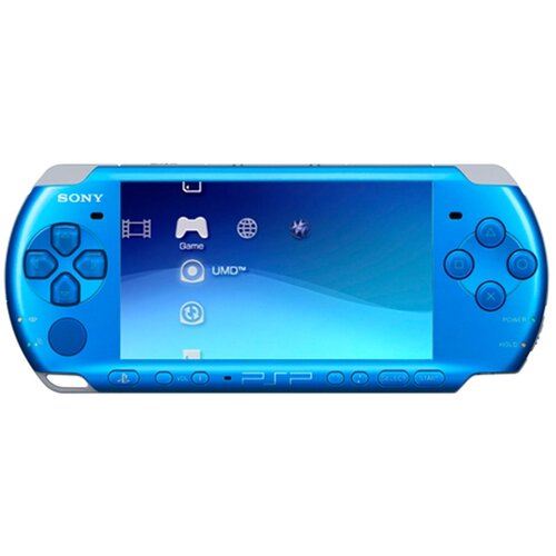 Игровая приставка Sony PlayStation Portable Bright (PSP-3000) SSD, 350 встроенных игр, синий