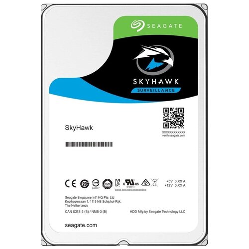 Жесткий диск HDD 4TB Seagate SkyHawk ST4000VX013 35 SATA 6Gbs 64Mb 5900rpm для систем видеонаблюдения 715200₽