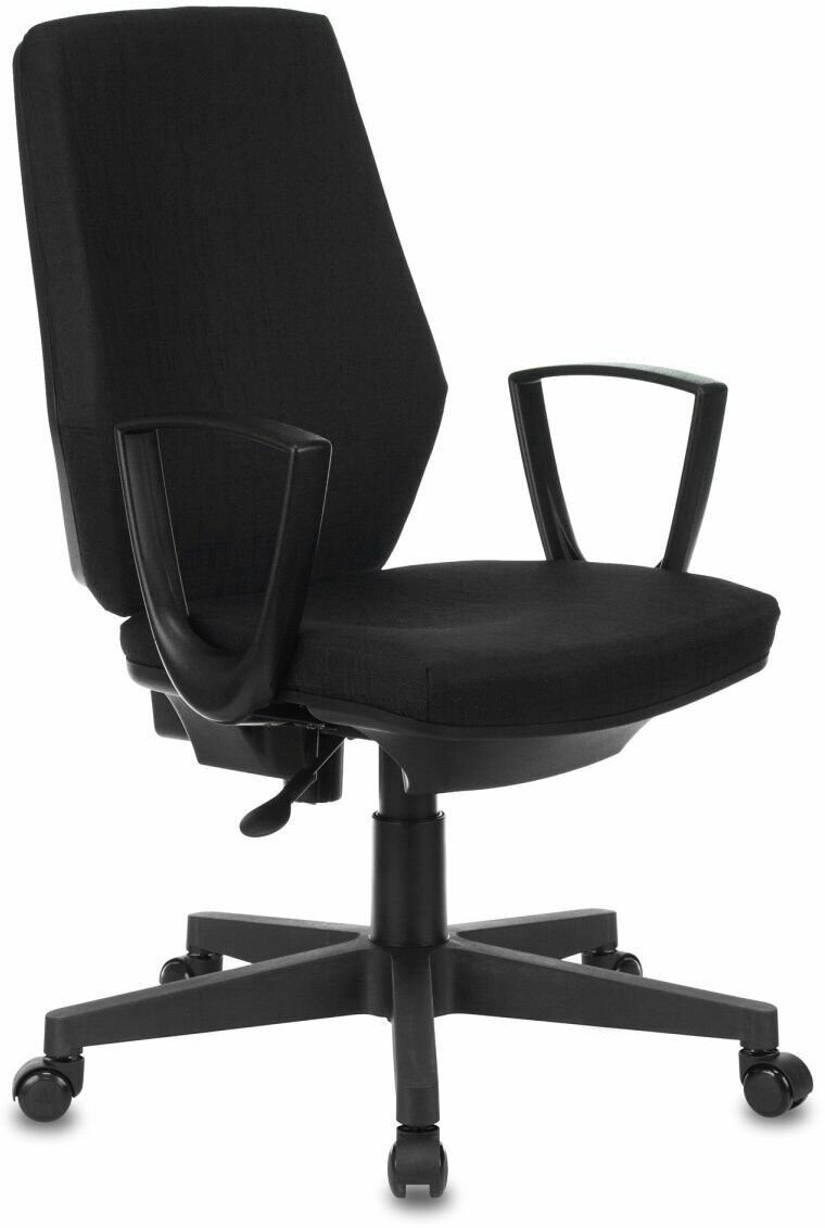 Кресло Бюрократ CH-545 черный 38-418 крестов. пластик / Кресло для офиса, руководителя, директора, начальника, менеджера