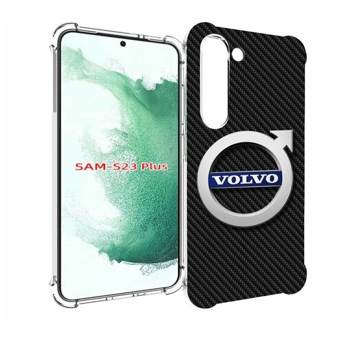 Чехол MyPads вольво volvo 3 для Samsung Galaxy S23 Plus + задняя-панель-накладка-бампер