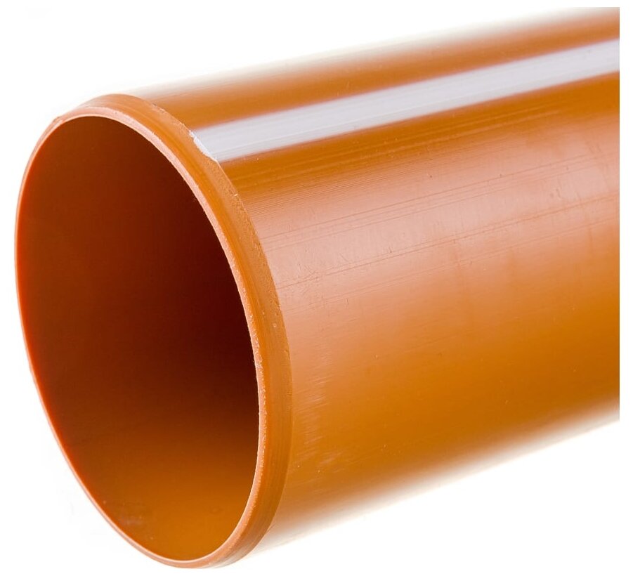 Gigant Труба для наружной канализации Д110 L=2 м рыжая, толщина стенки 3,4 мм GSG-28 - фотография № 3