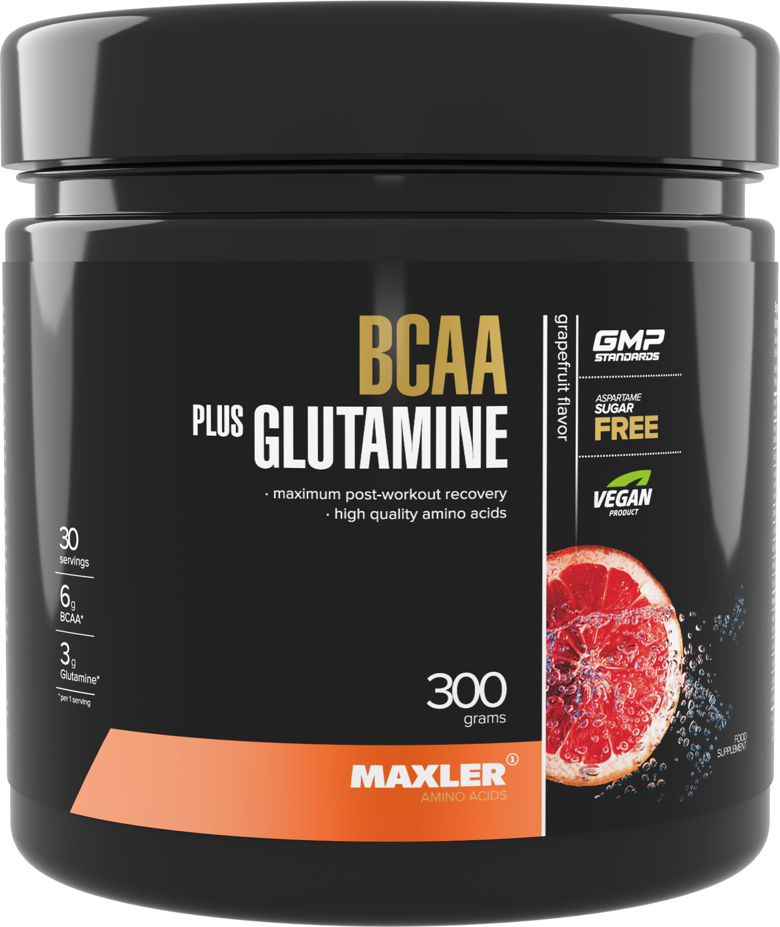 BCAA Maxler BCAA+Glutamine, грейпфрут, 300 гр.