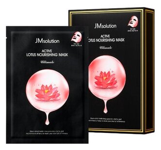 JMsolution Маска тканевая с кремовой сывороткой - Active lotus nourishing mask ultimate, 30мл