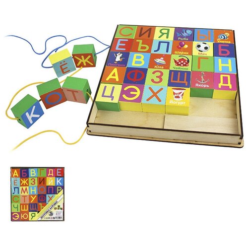 Деревянная шнуровка Азбука /Арбо/