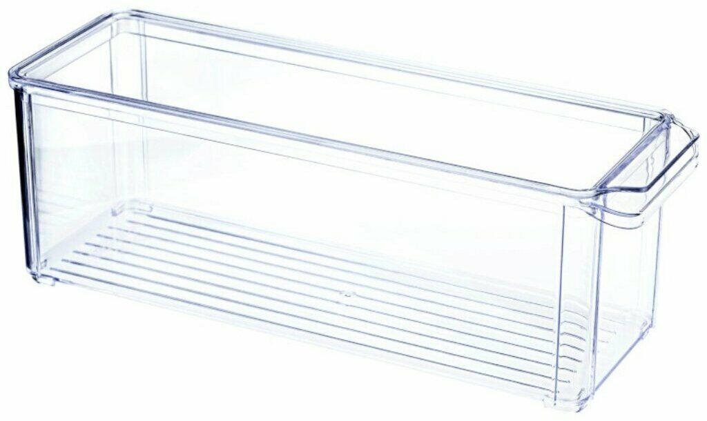 Органайзер для холодильника, 10х30х10 см, с крышкой, прозрачный, Idea, М1585