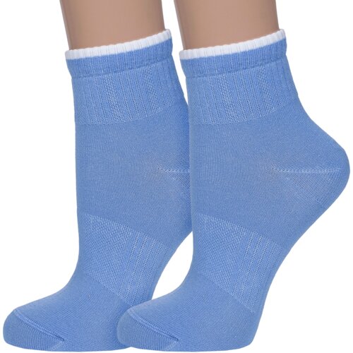 фото Женские носки брестский чулочный комбинат укороченные, размер 25, голубой