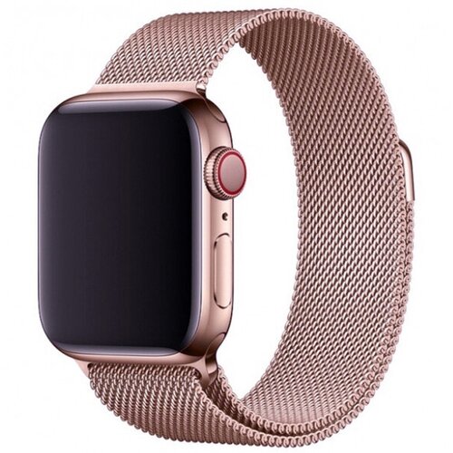 ремешок для apple watch 42 44 45 мм milanese loop металл розовое золото Металлический ремешок Milanese Band для Apple Watch 42/44/45/49 mm розовое золото