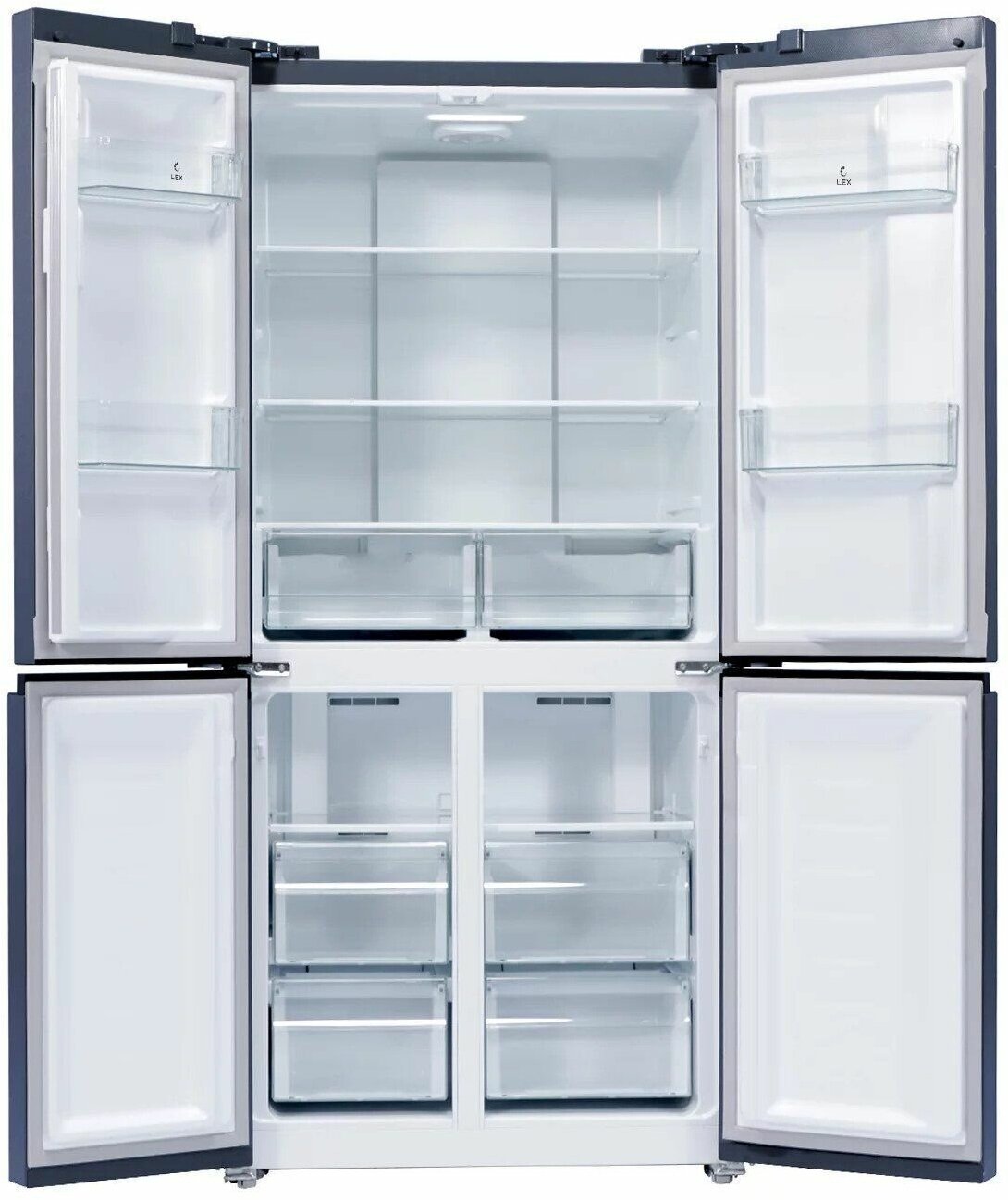 Отдельностоящий двухкамерный холодильник LEX LCD450BMID, синий - фотография № 2