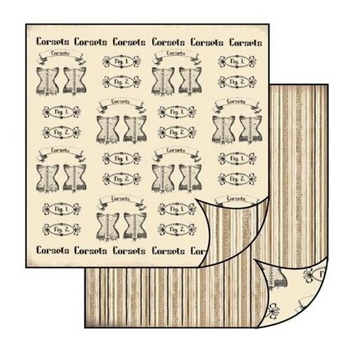 фото Бумага двухсторонняя для скрапбукинга корсеты, 1 лист stamperia