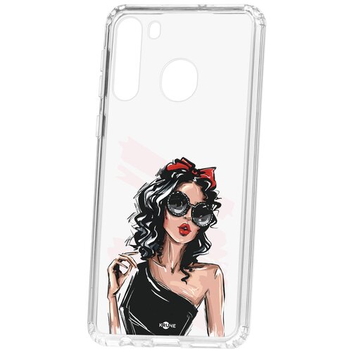 фото Чехол на самcунг а21 kruche print фэшн леди кruче