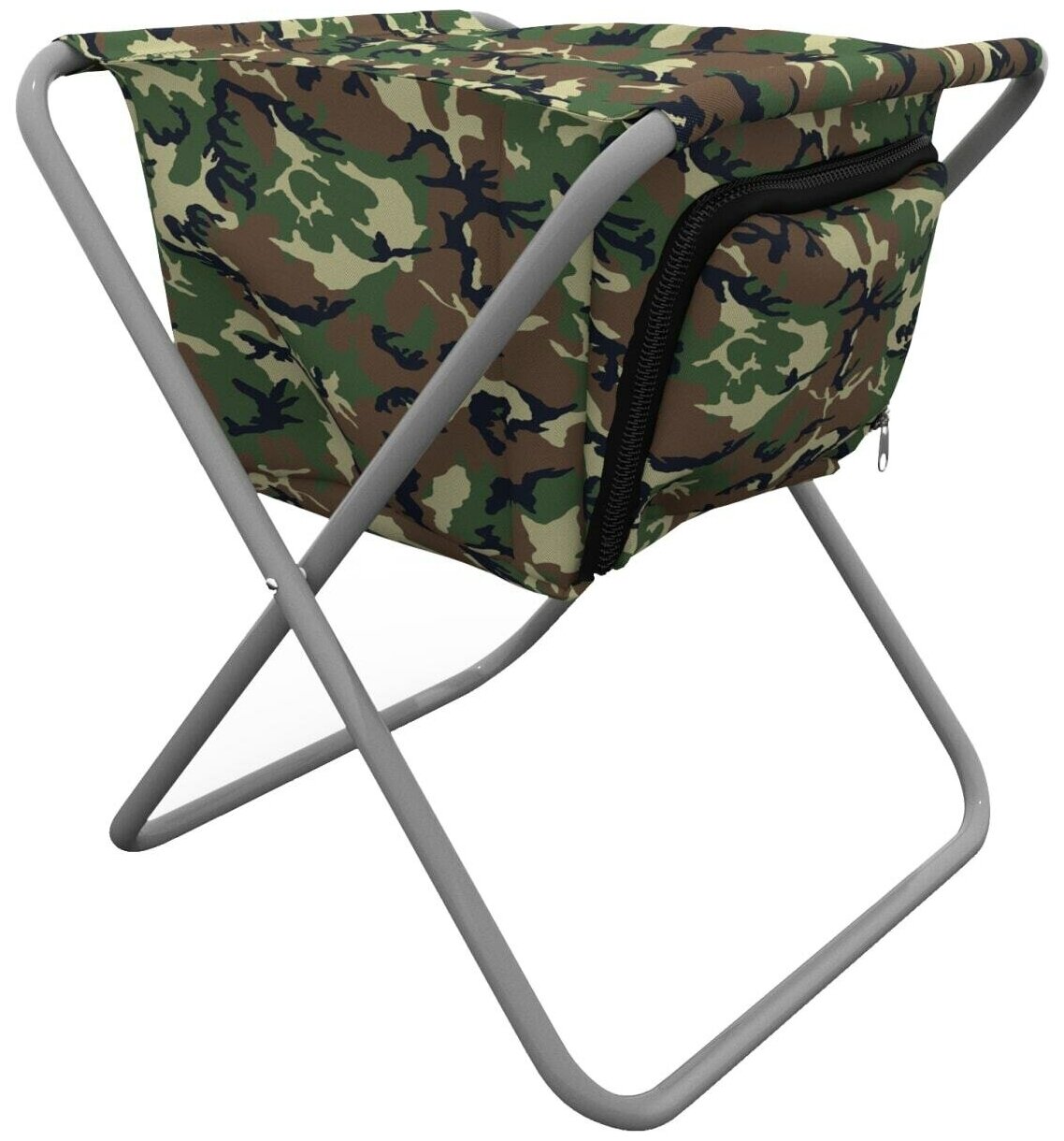 Стул садовый складной "DW-102" с карманом, цвет "хаки", материал каркаса сталь с антикоррозийным покрытием - удобное кресло прекрасно подходит для раб - фотография № 1