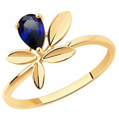 фото Sokolov кольцо из золота с корундом 716215, размер 18