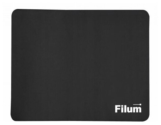 Коврик для мыши Filum FL-MP-S-BK-2 черный 250*200*3 мм ткань+резина.