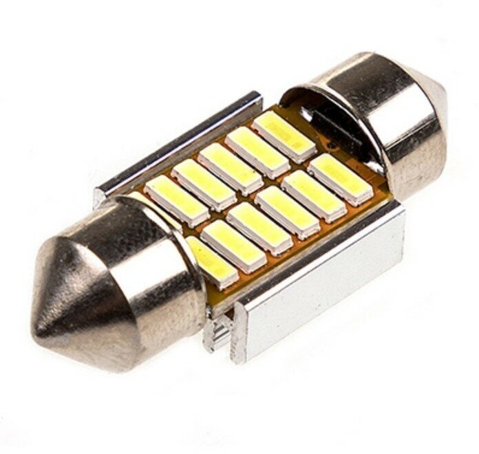 Skyway Лампа светодиодная T11(C5W) 12В 12 SMD диодов с цоколем 31 мм Skyway S08201312