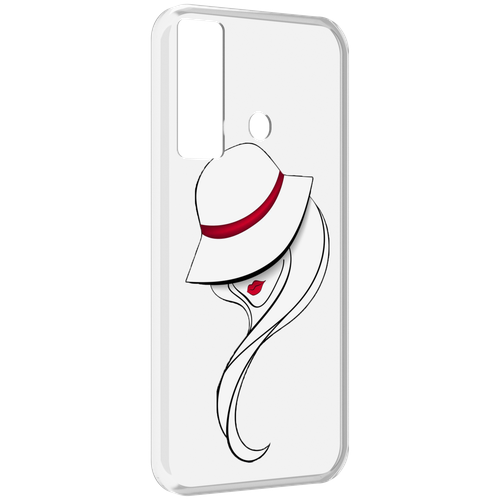 Чехол MyPads Лого женский для Tecno Camon 17 задняя-панель-накладка-бампер