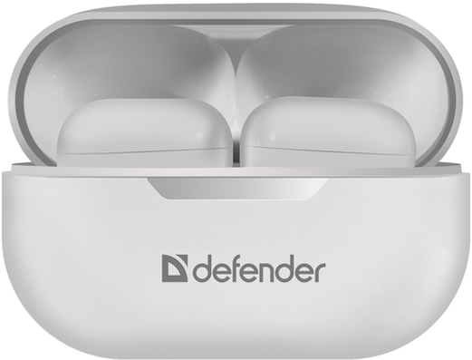 Наушники Defender Twins 920 беспроводные, вкладыши, с микрофоном, TWS, Bluetooth, белый