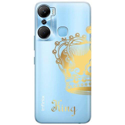 Силиконовый чехол с принтом True King для Infinix Hot 12 Pro / Инфиникс Хот 12 Про силиконовый чехол на infinix hot 12 pro инфиникс хот 12 про с 3d принтом grand leo прозрачный