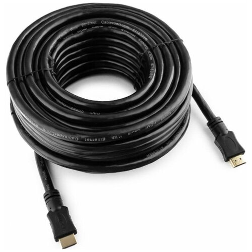 Кабель HDMI Cablexpert CC-HDMI4-15M 19М/19М V1.4 позолоченные разъемы - 15 метров кабель gembird кабель hdmi gembird cablexpert cc hdmi4 15m позолоченные контакты 15м