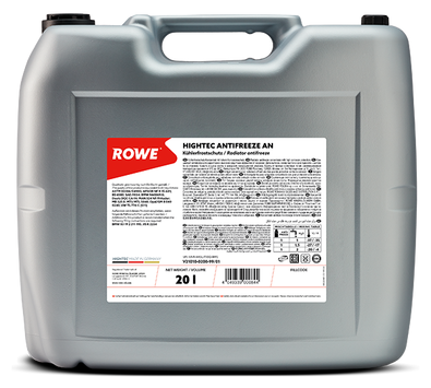 Антифриз Rowe Hightec Antifreeze An G11 (20 Л) Ready-Mix -40 °c Astm D3306/4985/4656,Afnor Nf R 15-601,Bs 6580,Sae J1034,Bmw ...