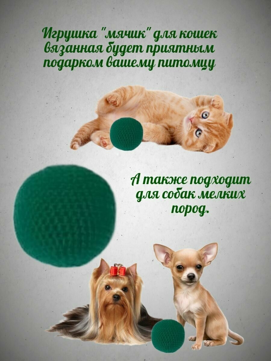 Мяч с кошачьей мятой для кошек и собак мелких пород - фотография № 3