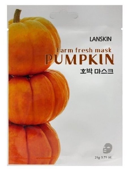 LanSkin Женский Farm Fresh Mask Pumpkin Тканевая маска для лица с тыквой 21г