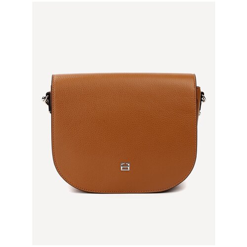 фото Сумка кросс-боди fabretti, фактура зернистая, коричневый