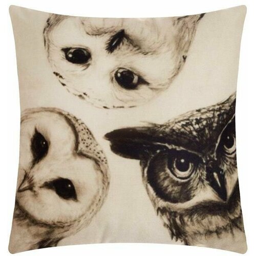 Наволочка декоративная Совы 40х40 см велюр 1050₽
